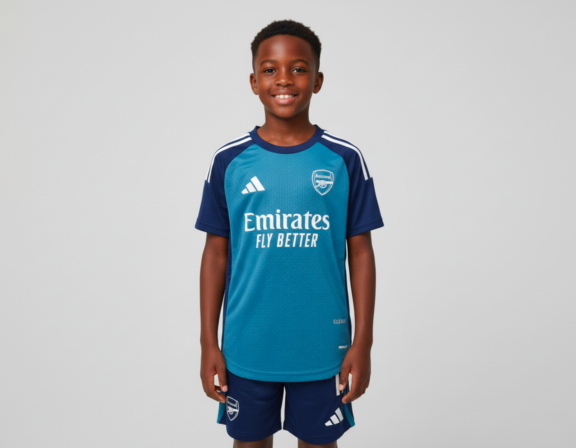 Ensemble maillot enfant Arsenal training  domicile 2025 -26 (haut+short)