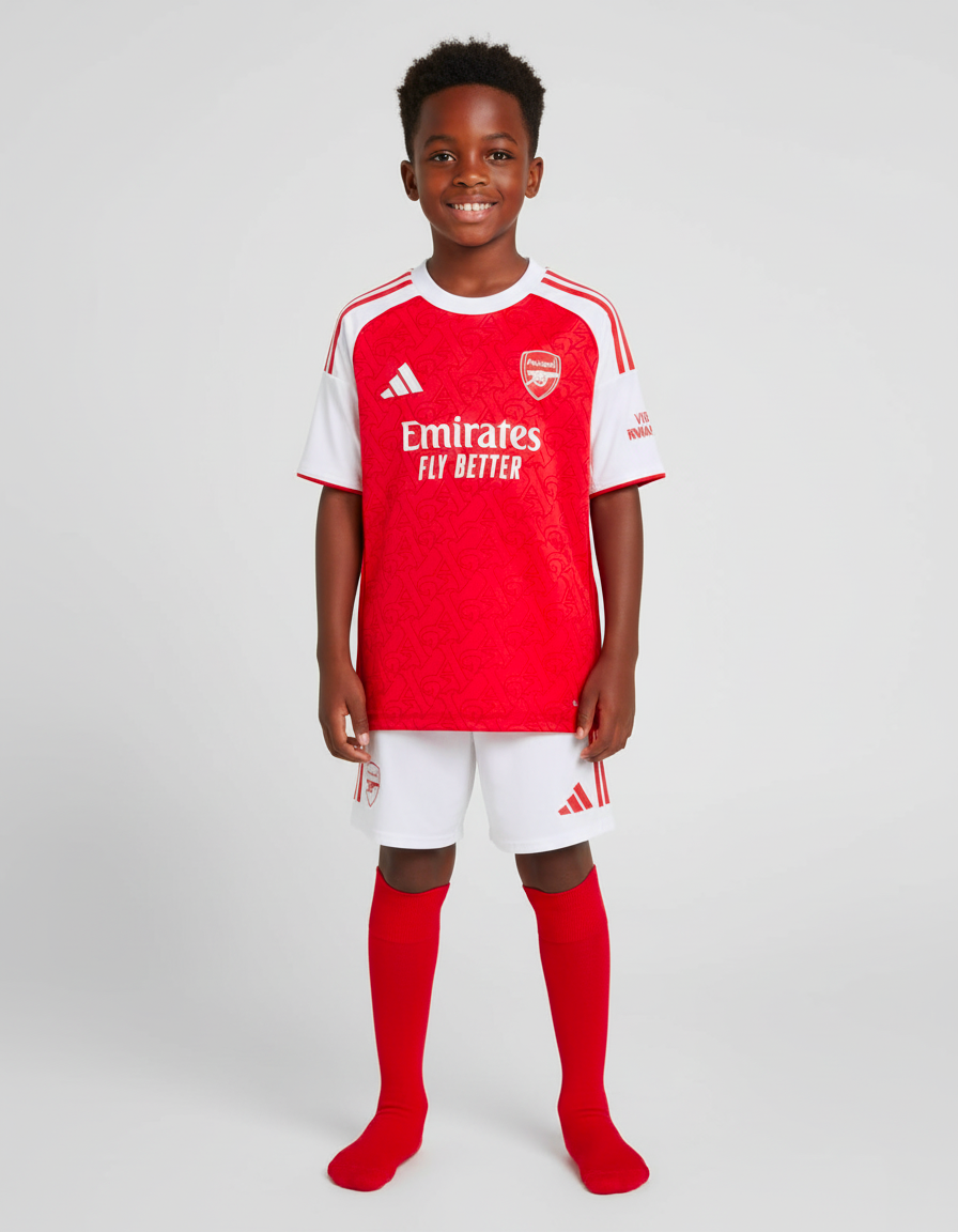 Ensemble maillot enfant Arsenal domicile 2025 -26 (haut+short)
