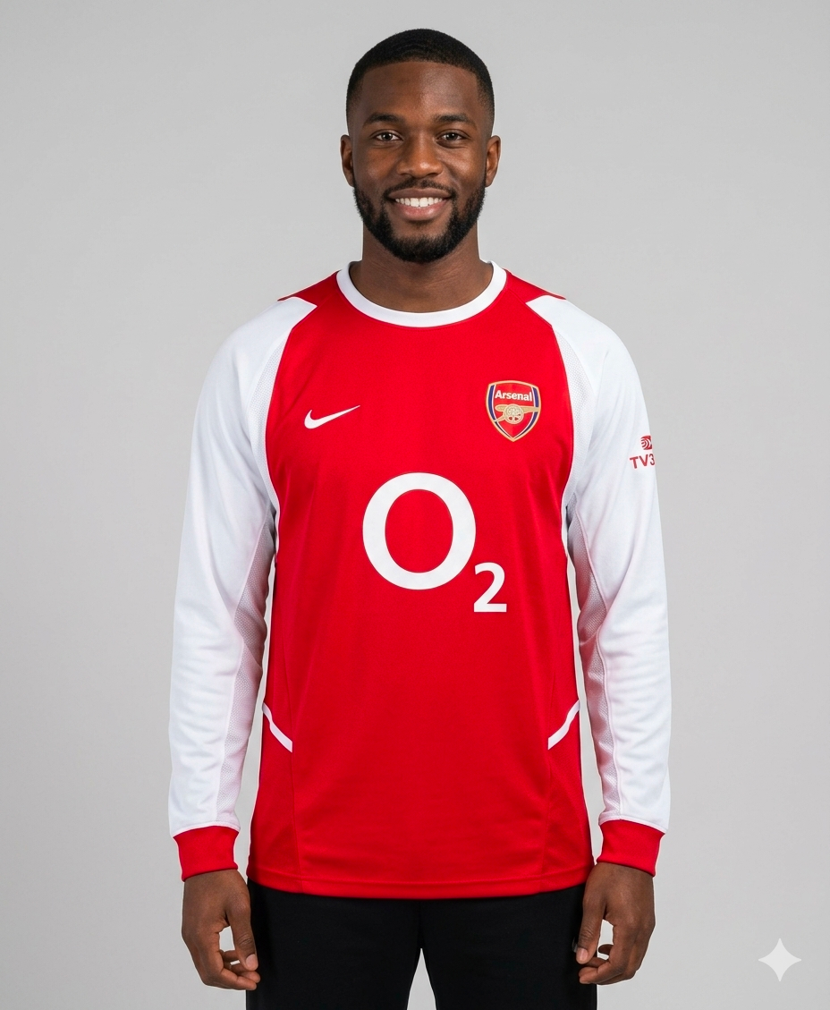 Maillot manche longue retro Arsenal domicile 2002-03