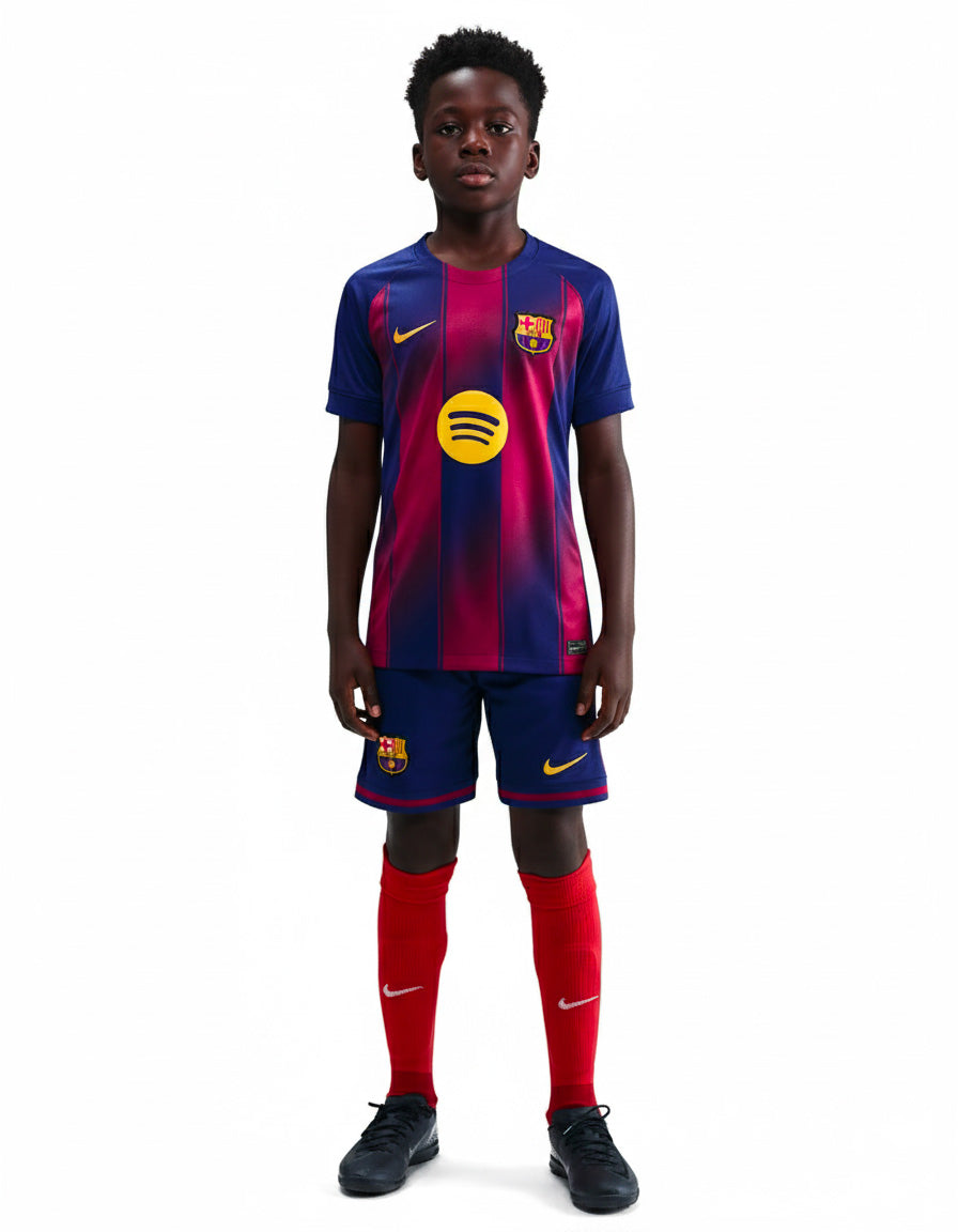 Ensemble maillot enfant Barcelone domicile 2025 -26 (haut+short)