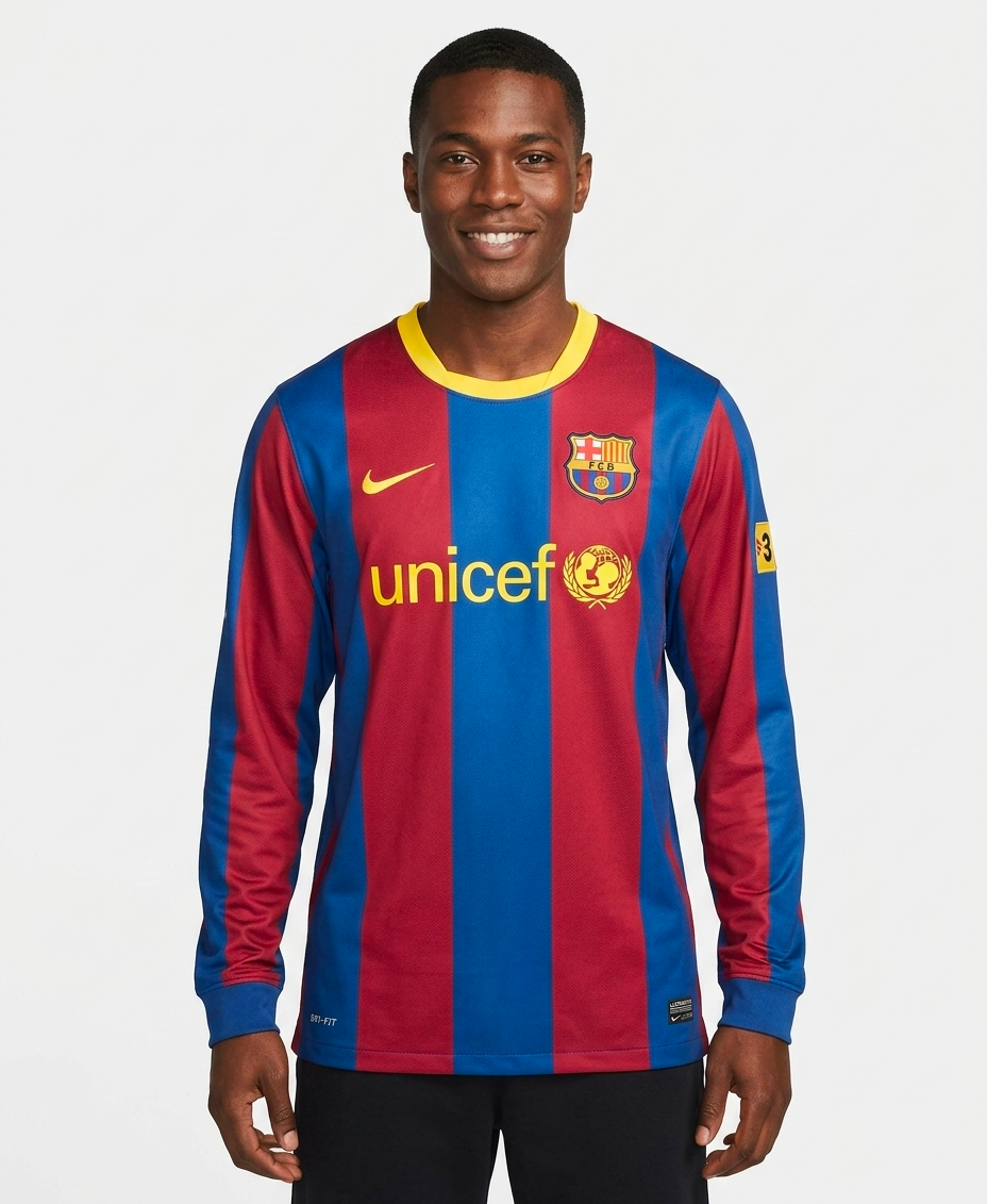Maillot manche longue retro Barcelone domicile 2010-11