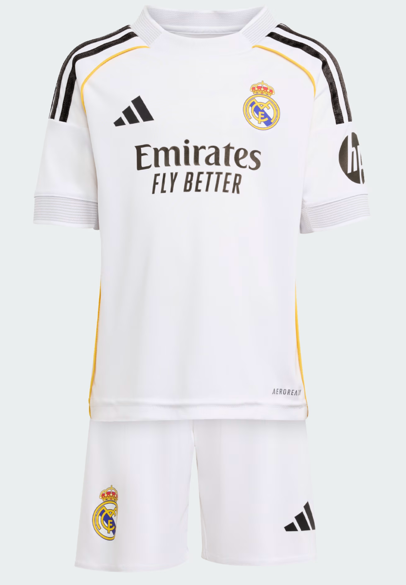 Ensemble maillot enfant Real Madrid domicile 2025 -26 (haut+short)