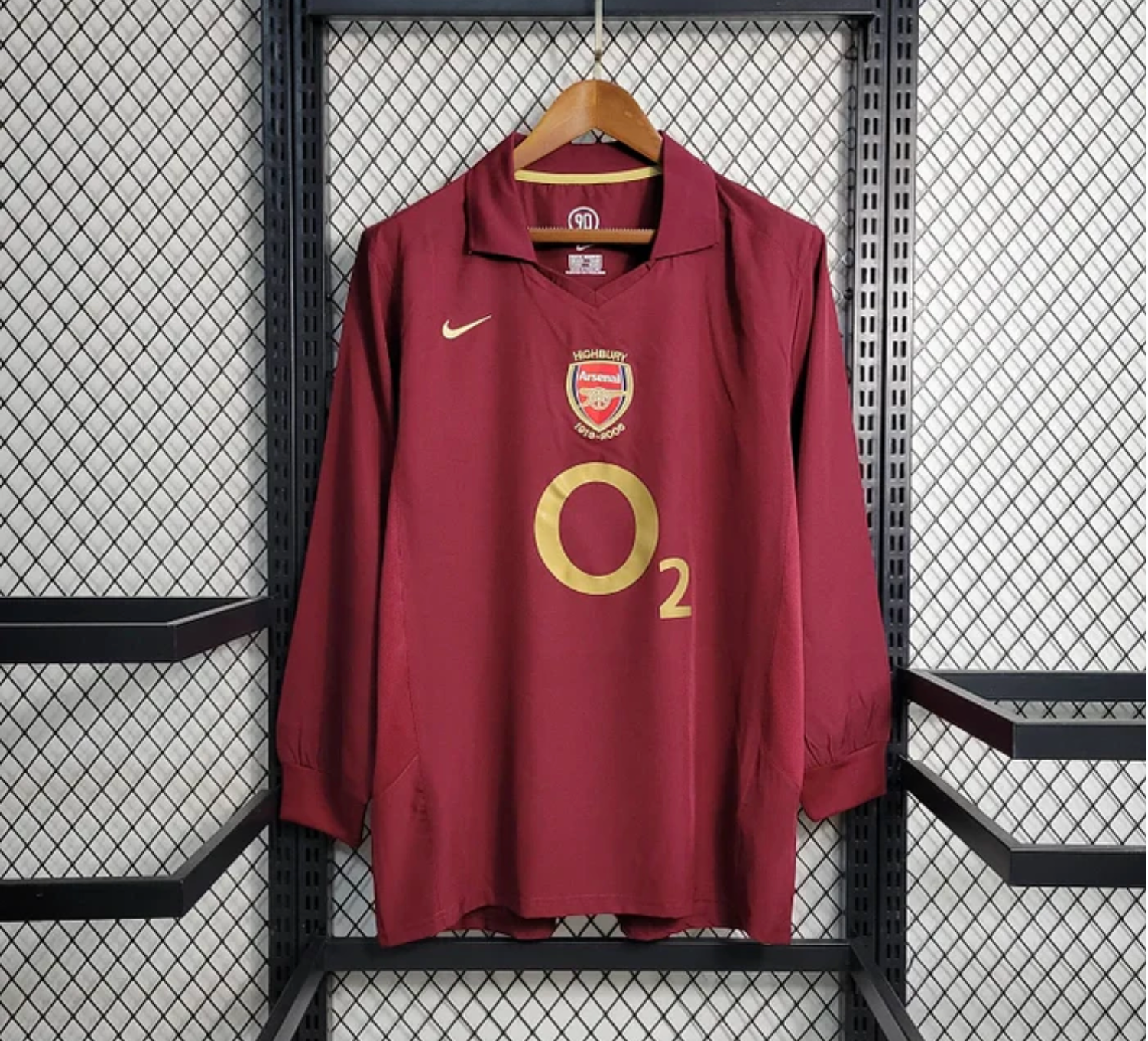 Maillot manche longue retro domicile Arsenal 2005-06