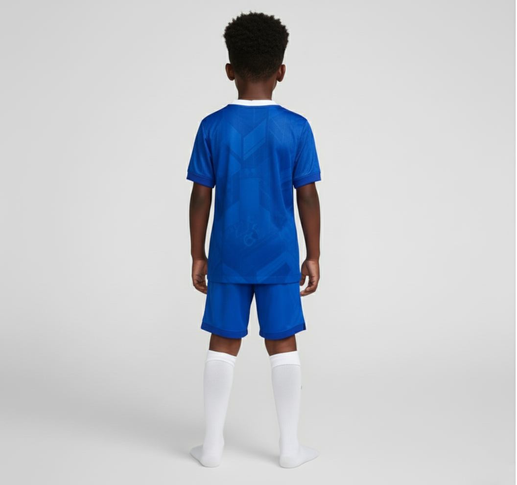 Ensemble maillot enfant Chelsea domicile 2025-26 (haut+short)