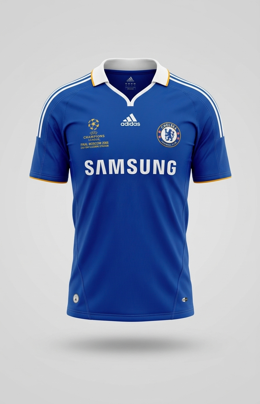 Maillot retro Chelsea domicile final Moscow 2008-09