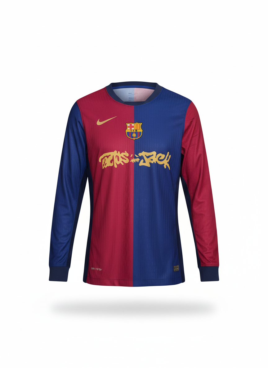 Maillot manche longue Domicile Barcelone Cactus Jack 2025-26