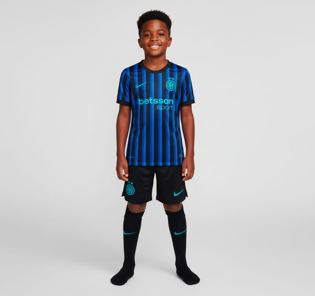 Ensemble maillot enfant Inter Milan domicile 2025 -26 (haut+short)