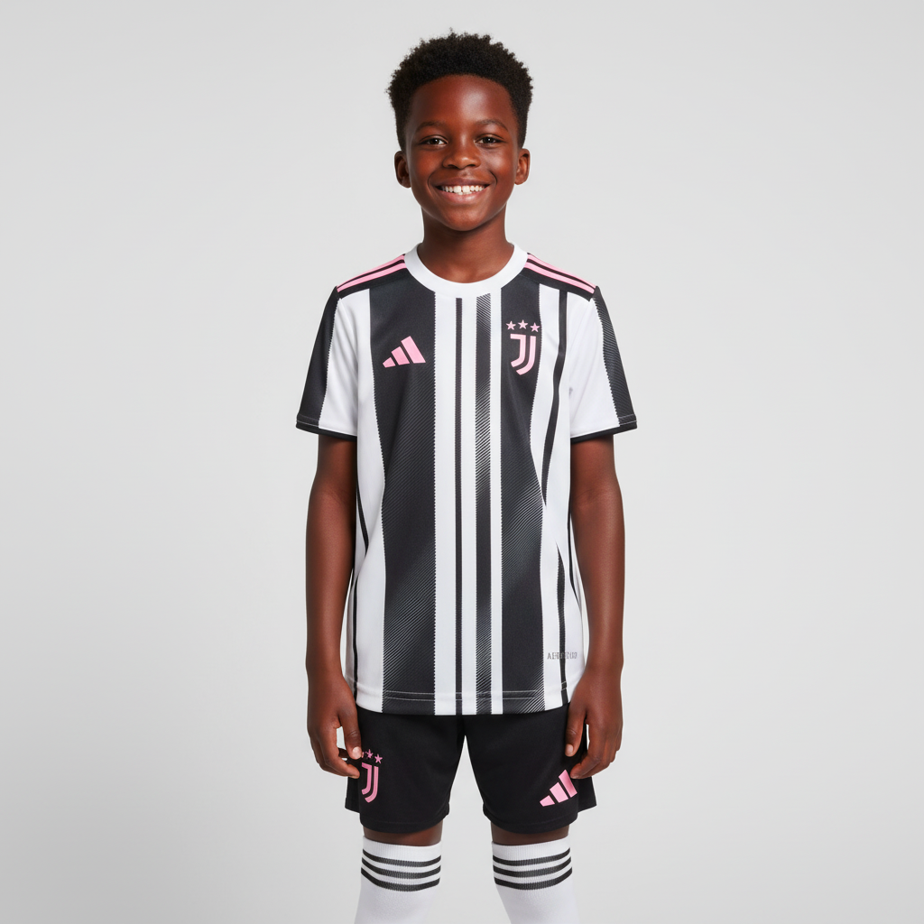 Ensemble maillot enfant Juventus domicile 2025 -26 (haut+short)
