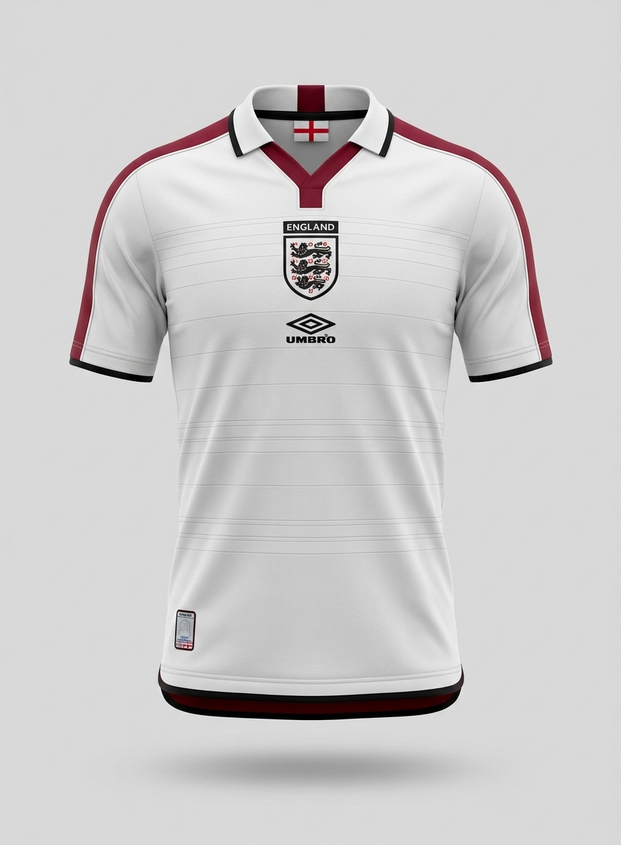 Maillot retro Angleterre domicile 2004
