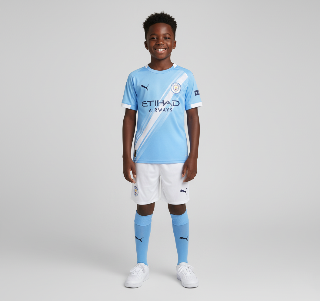 Ensemble maillot enfant Manchester City domicile 2025 -26 (haut+short)