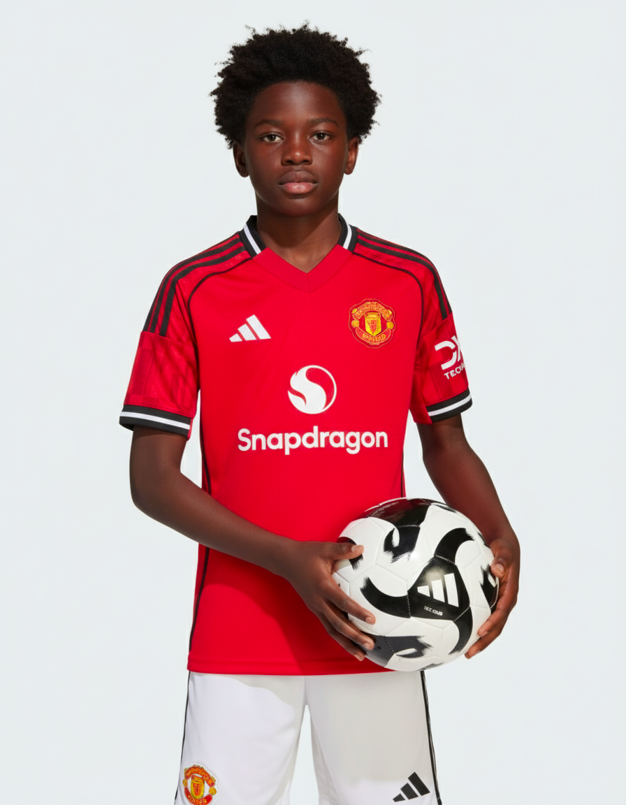 Ensemble maillot enfant Manchester United domicile 2025 -26 (haut+short)