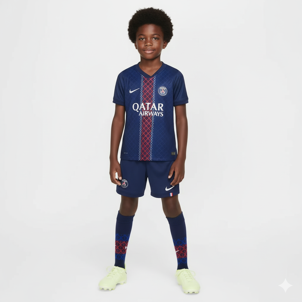 Ensemble maillot enfant PSG domicile 2025 -26 (haut+short)