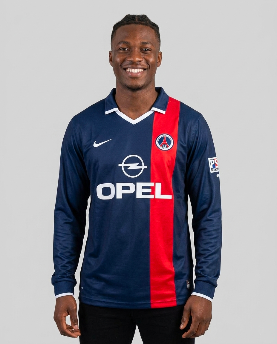 Maillot manche longue retro PSG domicile 2001-02
