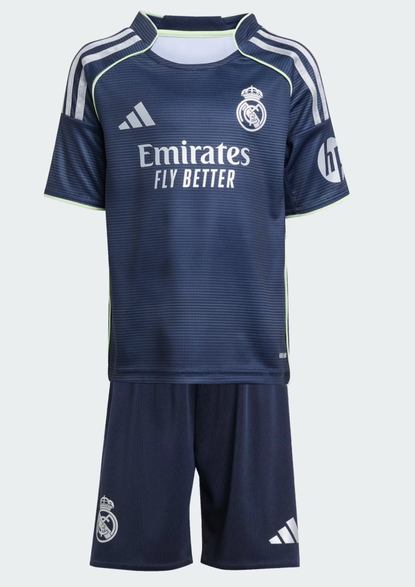 Ensemble maillot enfant Real Madrid extérieur 2025 -26 (haut+short)