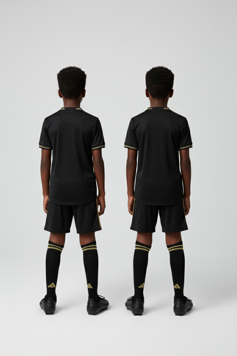 Ensemble maillot enfant Real Madrid noir (haut+short)