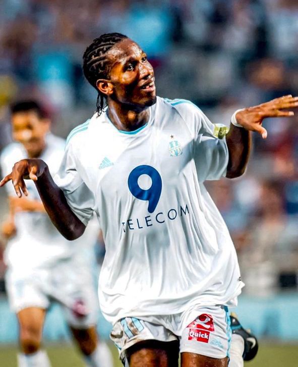 Maillot retro Marseille domicile Didier Drogba 2003 - 04
